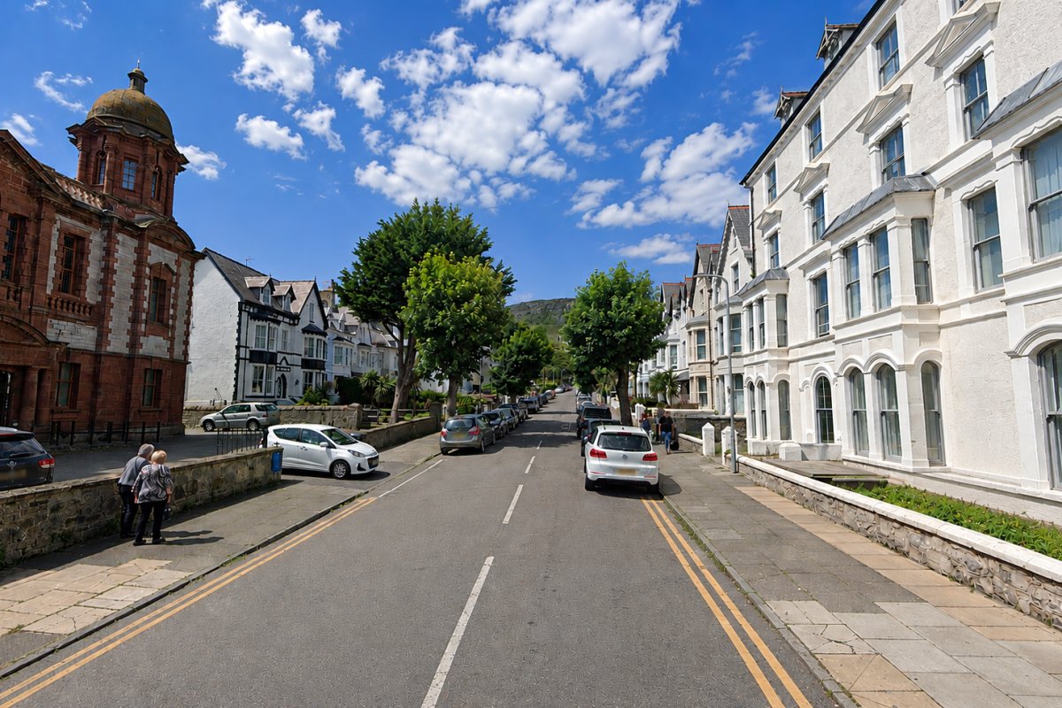 A quiet Victorian side street a few minutes back from Llandudno seafront